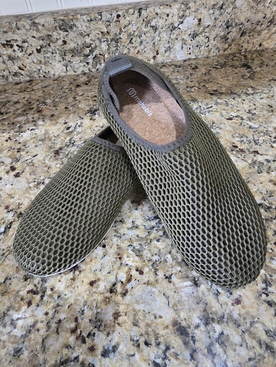 mahabis Shoes - Mahabis Mesh Solar Slippers Slip On Flats Khaki Green Womens 7.5 Water